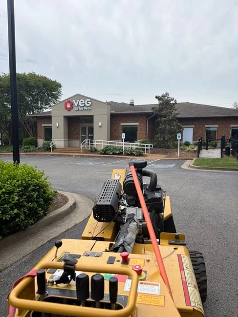 Rooted in Grace stump grinder at VEG ER for Pets emergency vet Franklin TN